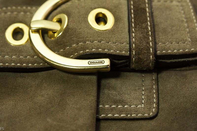 Coach Camel Suede Soho Flap Purse
