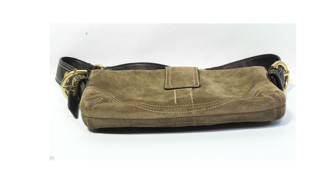 Coach Camel Suede Soho Flap Purse