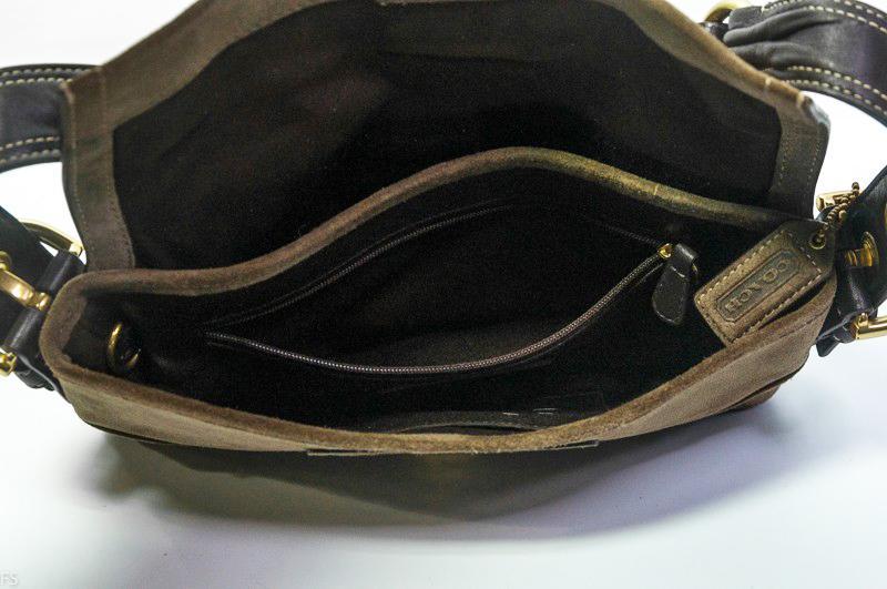 Coach Camel Suede Soho Flap Purse