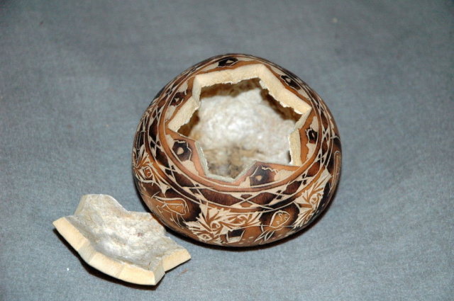Hand Carved Peruvian Gourd