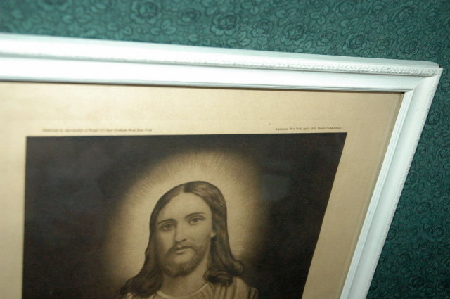 1926 Sepia Tone Jesus Print Antique