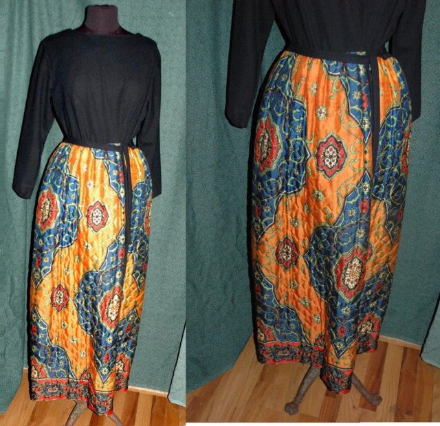 Retro Mod Quilted Lounge Dress ** PRICE REDUCED!**