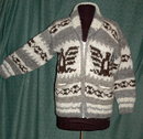 Genuine Cowichan Indian Sweater Made Expressly for Hill's Indian Crafts Hand Knit 100 % Wool