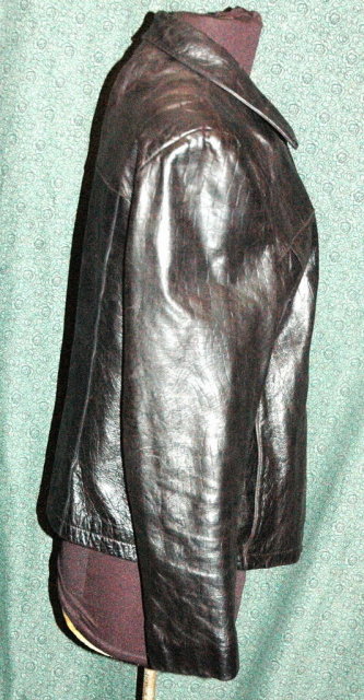 Black Leather Coat/ Wilson Leather Pelle
