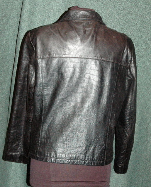 Black Leather Coat/ Wilson Leather Pelle
