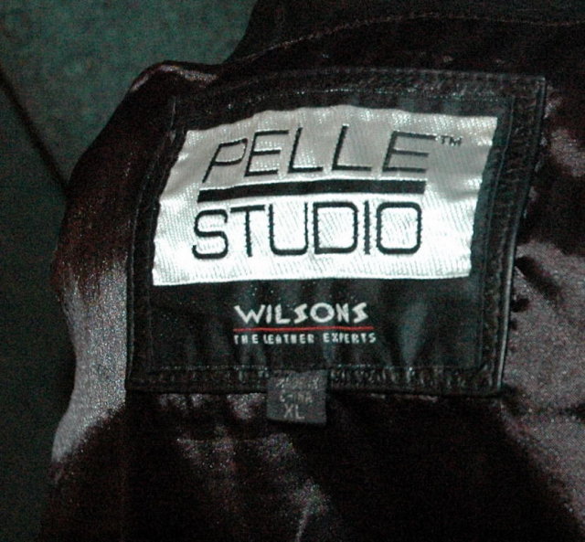 Black Leather Coat/ Wilson Leather Pelle