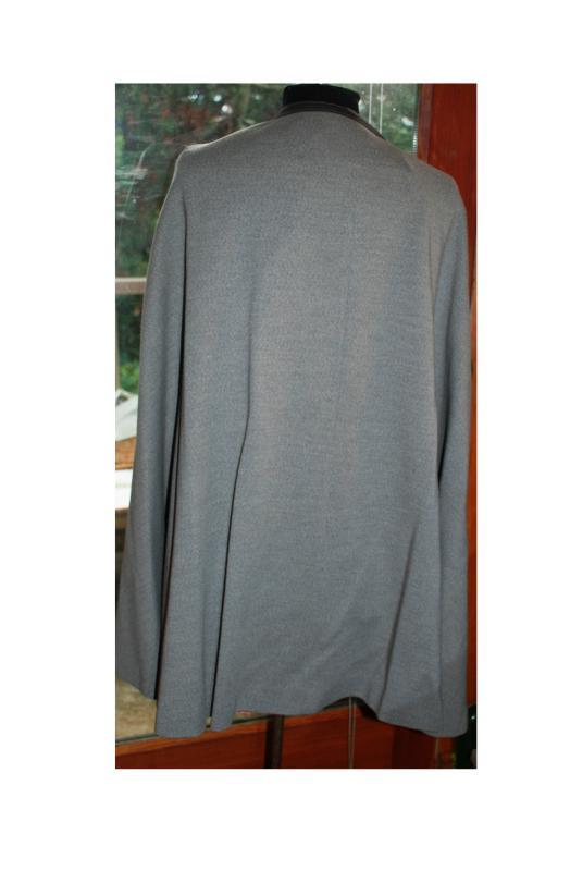 Grey Wool Cape with Leather Trim by The American Way with Wool Brand Vintage