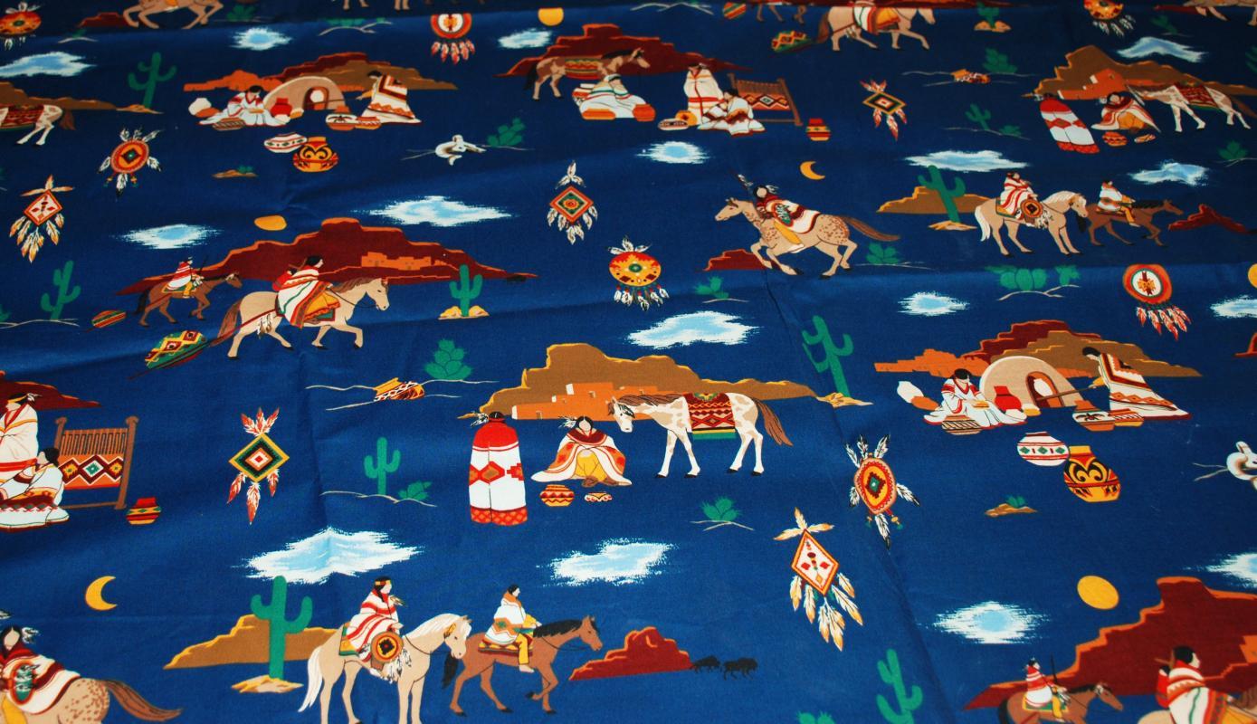 Native American Navajo Fabric , A VIP Print By Joan Messmore. Cranston Print Works Co. 58