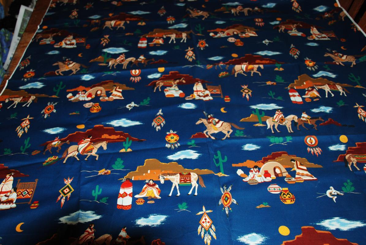 Native American Navajo Fabric , A VIP Print By Joan Messmore. Cranston Print Works Co. 58