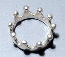 Unusual Sterling Crown Ring
