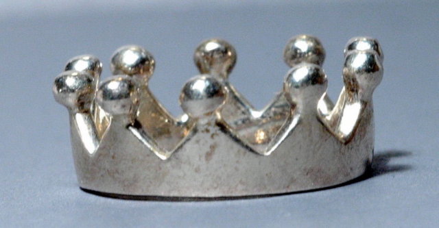 Unusual Sterling Crown Ring