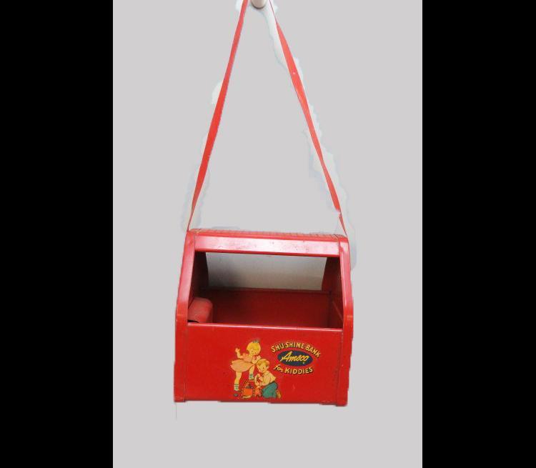 Kidd & Shu Shine Caddy Box Bank BY Amoco Vintage Toy