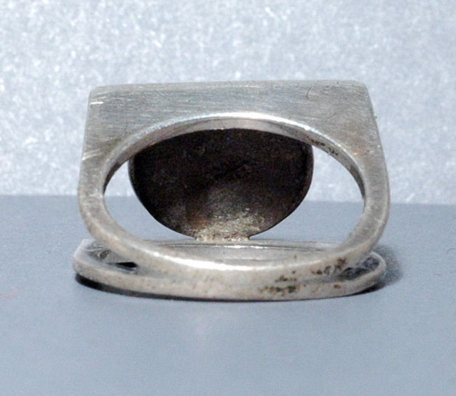 Sterling Silver Carnelian Modernist Ring