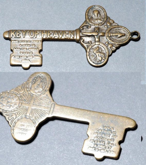 Key of Heaven Call a Priest I am Catholic