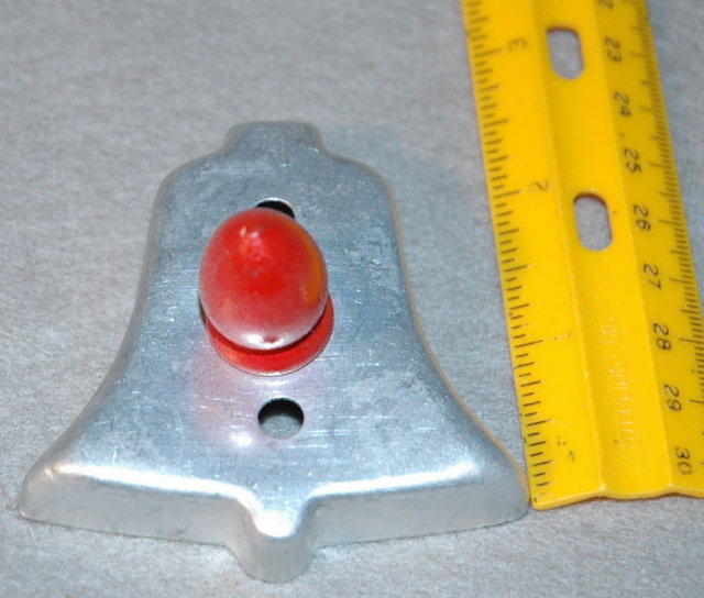 Vintage Bell Aluminum Cookie Cutter with RED Handle