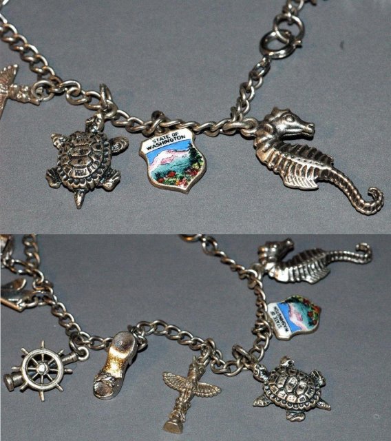 Charm Bracelet Seattle Theme & other Charms
