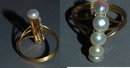 14K Gold MOD High Crest Freshwater Pearl Ring size 7 * REDUCED PRICE !**