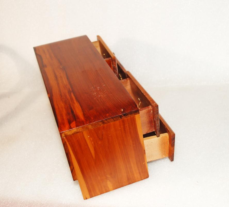 Cedar Desk Miniature Trinket or Jewelry Box with 4 drawers Hand Made
