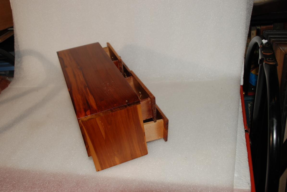 Cedar Desk Miniature Trinket or Jewelry Box with 4 drawers Hand Made