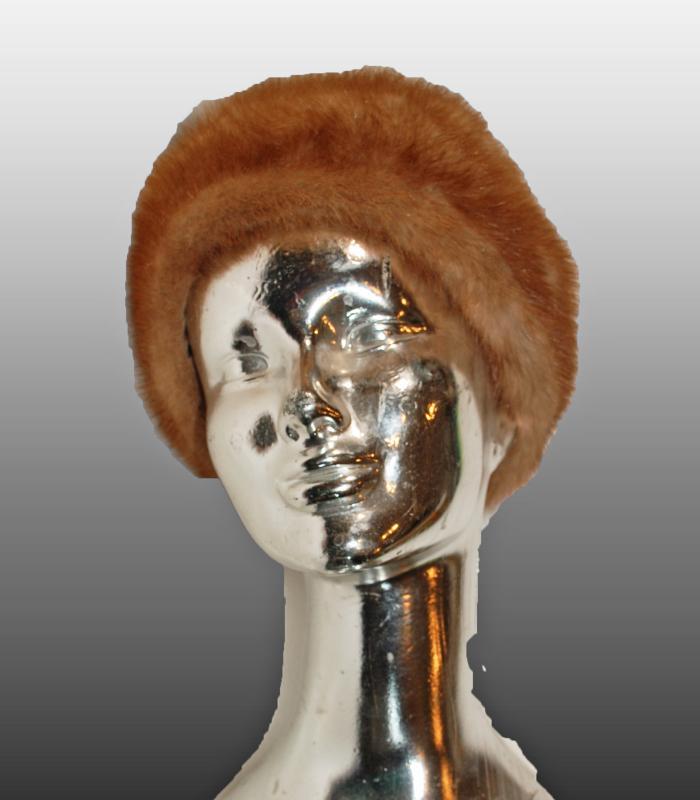 Vintage Mink Pill Hat an Original by Ethel Young, Seattle