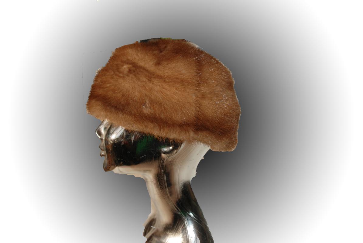 Vintage Mink Pill Hat an Original by Ethel Young, Seattle