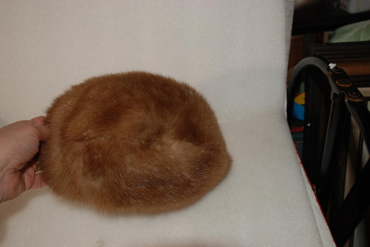 Vintage Mink Pill Hat an Original by Ethel Young, Seattle