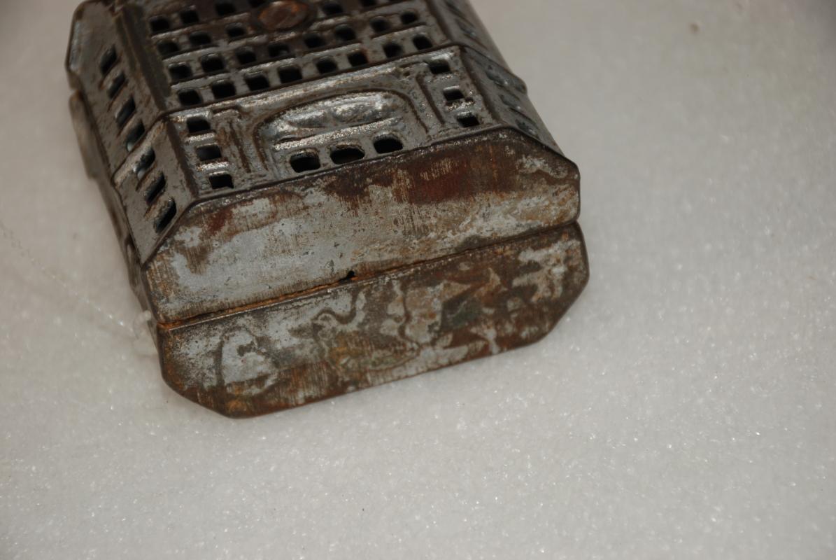 Cast Iron Bank Building Still Coin Bank Antique Circa 1900