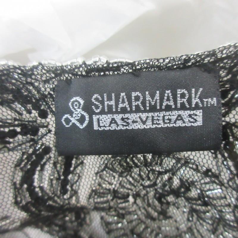 Glass Beaded Shawl Scarf Black &Silver Beads Sharmark Las-Vegas