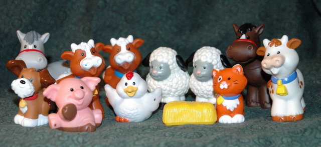 Fisher Price Farm Animal 12 pc Lot