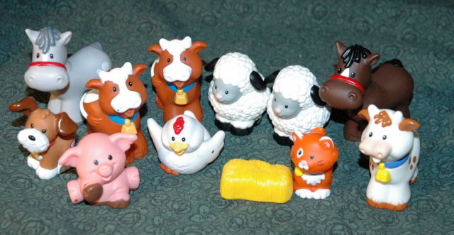 Fisher Price Farm Animal 12 pc Lot