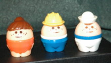Fisher Price Round Little People 3 pc Lot