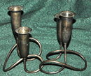 Napier Silver Modernist Candlesticks Pair