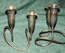 Napier Silver Modernist Candlesticks Pair