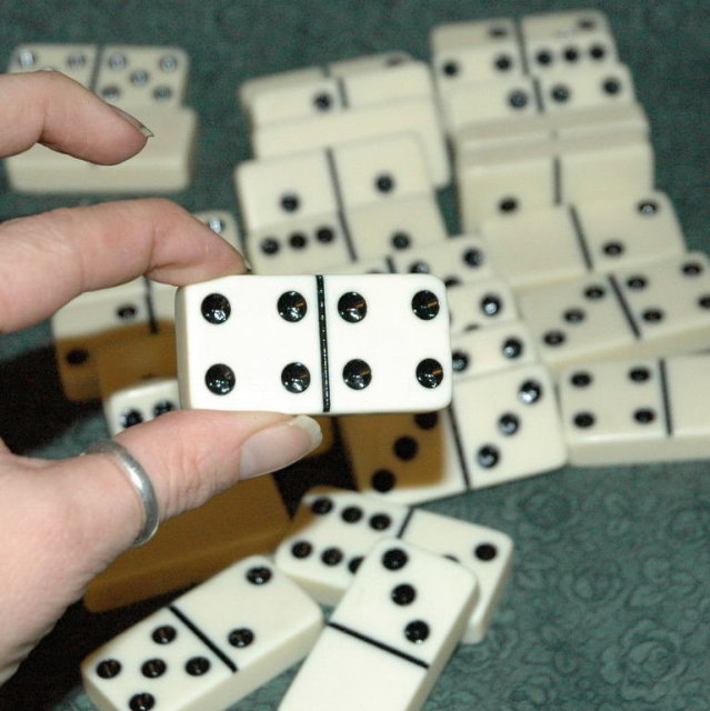 28 Vintage Glass Dominoes