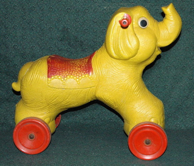Adorable Plastic Vintage Elephant Riding Toy **PRICE REDUCED!*