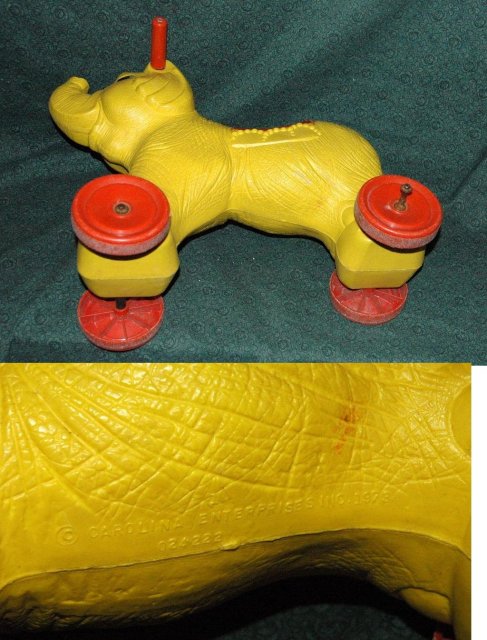 Adorable Plastic Vintage Elephant Riding Toy **PRICE REDUCED!*
