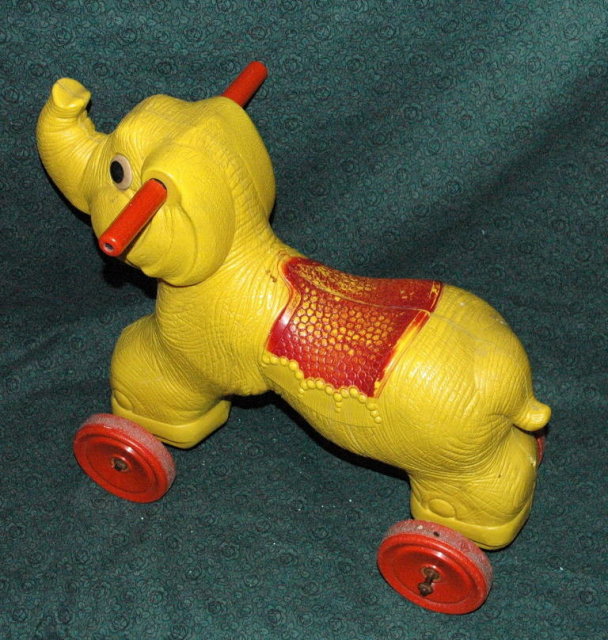 Adorable Plastic Vintage Elephant Riding Toy **PRICE REDUCED!*
