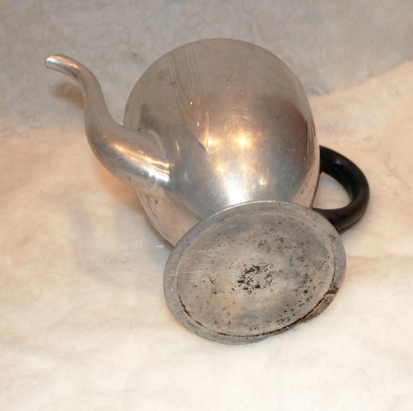ART DECO Pedestal Aluminium Stove Top Percolator Coffee Pot