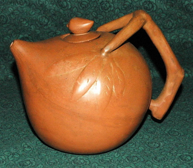 Unusual Handcrafted Clay Teapot Terra-cotta ** PRICE REDUCED! **