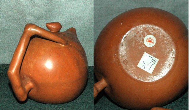 Unusual Handcrafted Clay Teapot Terra-cotta ** PRICE REDUCED! **