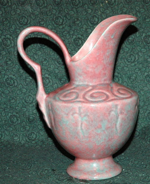 Vintage California Pottery Ewer , signed