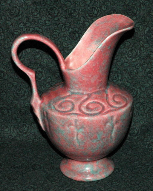 Vintage California Pottery Ewer , signed
