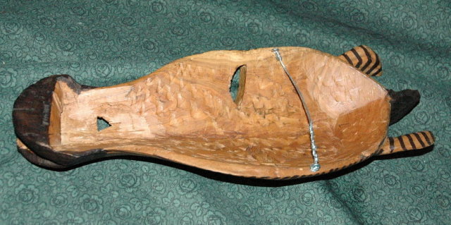 African Wood Zebra Mask Hand Carved Painted