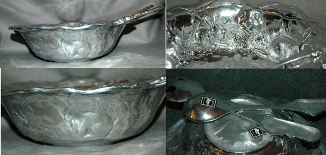 Mexico Cast Aluminum Rabbit Salad Bowl Set