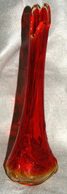 Vintage Amberina Glass Bud Vase