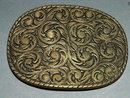 Vintage Solid Brass Belt Buckle - ADM / Olkahoma
