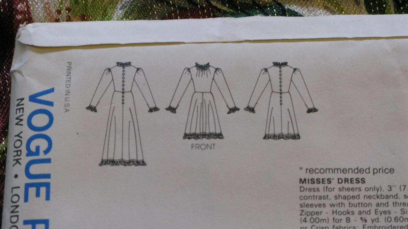 VOGUE Paris Original Givenchy Fancy Dress Sewing Pattern 1044 Paris 12 14 16 UNCUT
