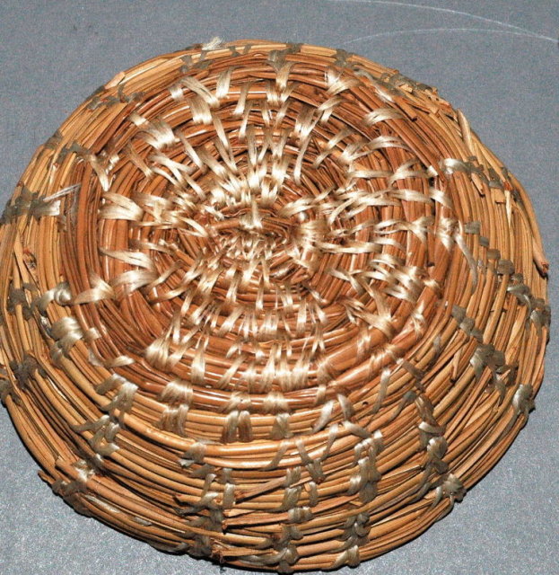 Hand Crafted Native American Pine Needle Basket