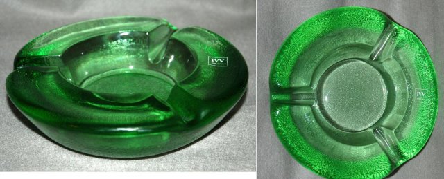 IVV Italian Heavy Thick Green Glass Ashtray ** PRICE REDUCED! **
