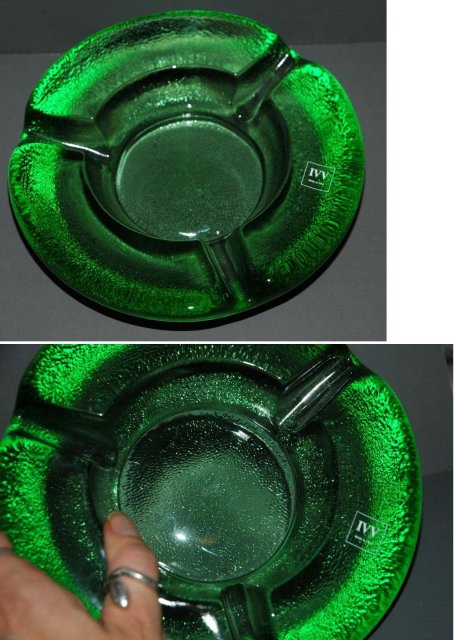 IVV Italian Heavy Thick Green Glass Ashtray ** PRICE REDUCED! **